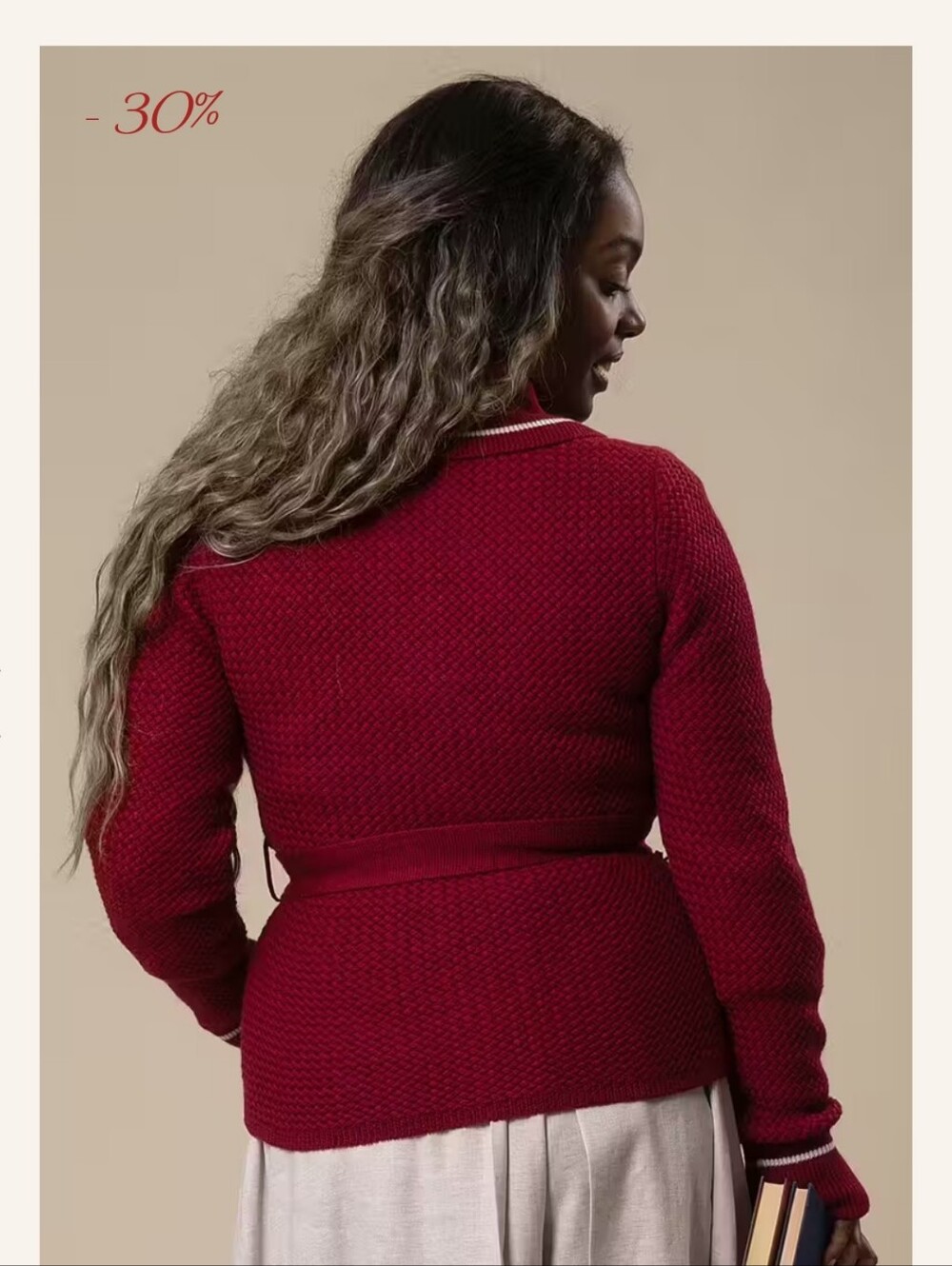 Clubhouse Cardigan In Burgandy 34/36 - Picture 2 of 7